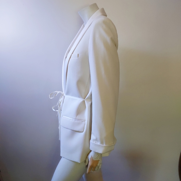 Rare! J Crew Collection Shawl Collar Off White Tuxedo Blazer 8 - Picture 7 of 10